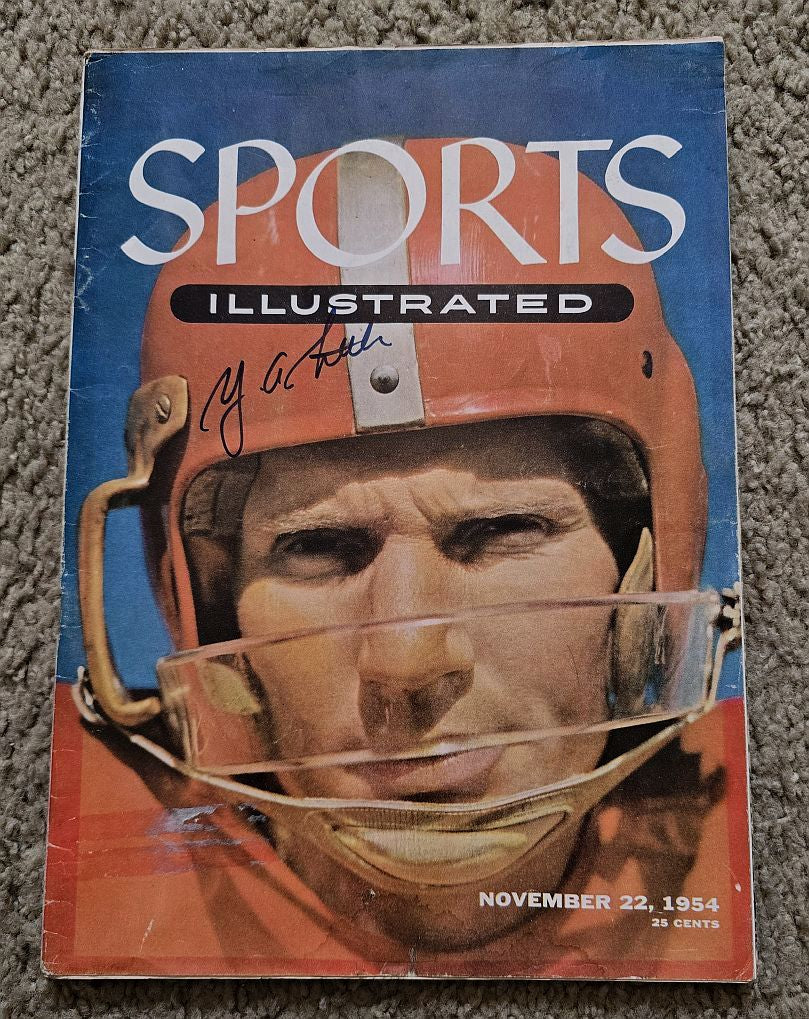Y.A. Tittle Signed AUTO November 24, 1954 Sports Illustrated Full Magazine
