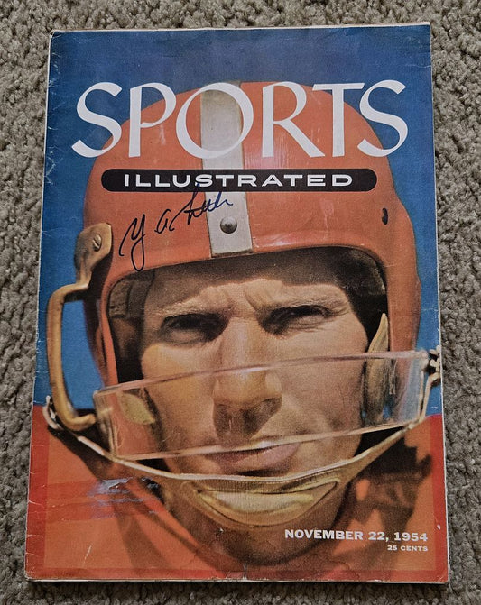 Y.A. Tittle Signed AUTO November 24, 1954 Sports Illustrated Full Magazine