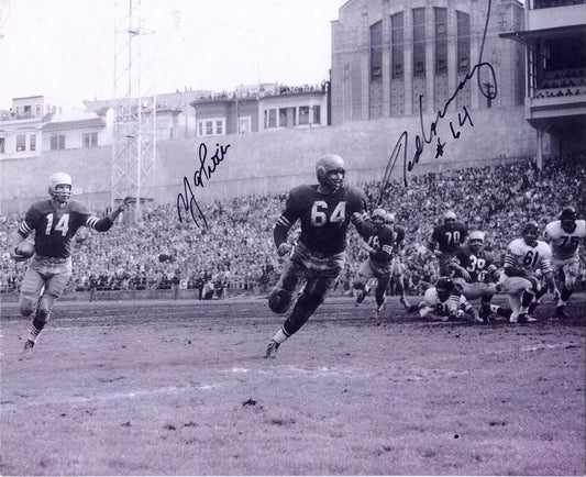 Y.A. Tittle & Ted Connolly Signed AUTO Oversized Photo San Francisco 49ers